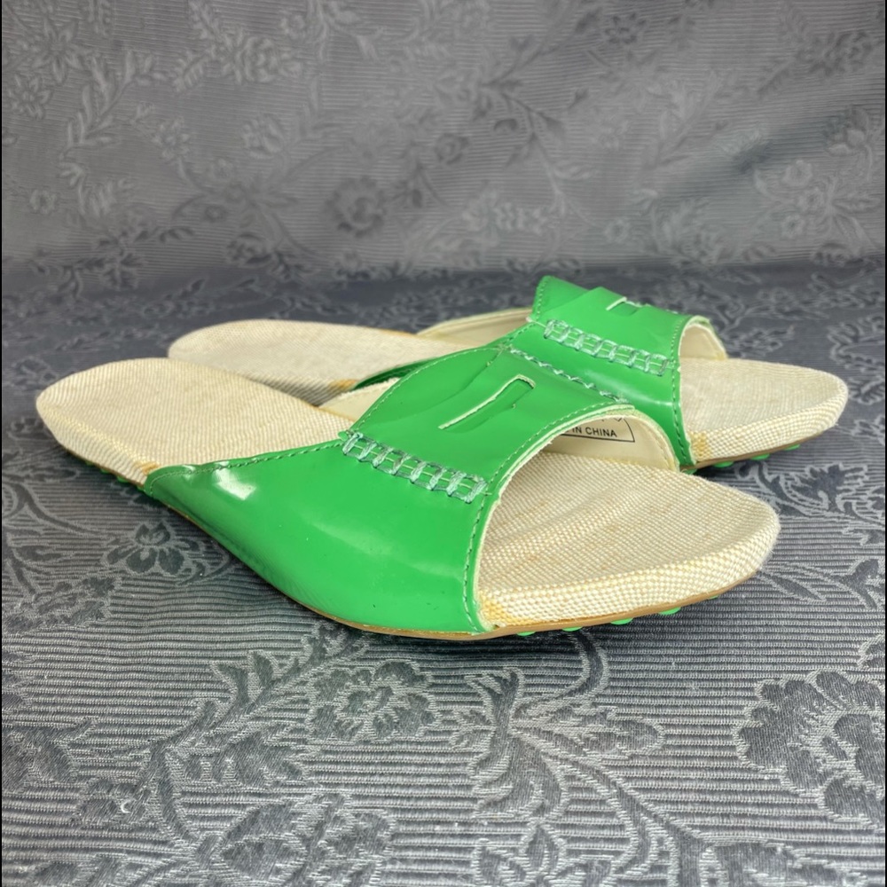Lands’ End Green Penny Loafer Sandal 9M